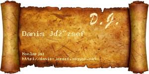 Danis József névjegykártya